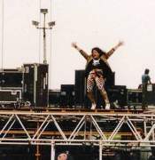 Rik Mayall played Colin, the bassist in Bad News. He also owned the PA...