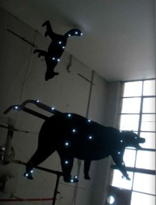 Ursa Major and Minor - the little bear is a very different animal. (Ken Ninzel's installation at BAM - www.kennintzel.com)